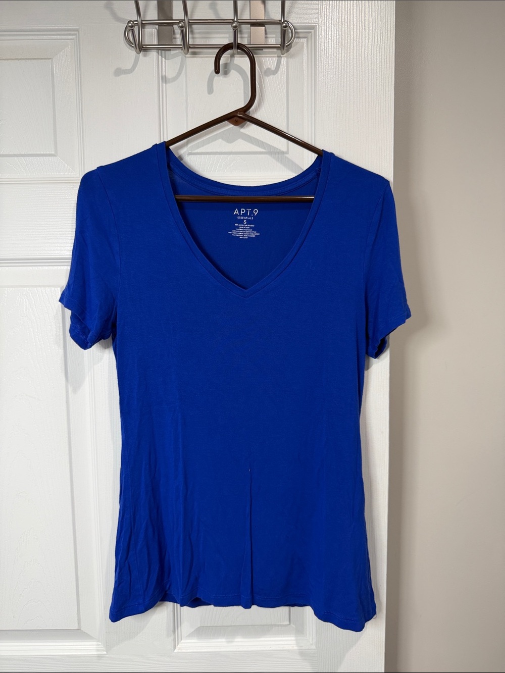 Apt. 9 Women's V-Neck Short Sleeve Tee - Blue